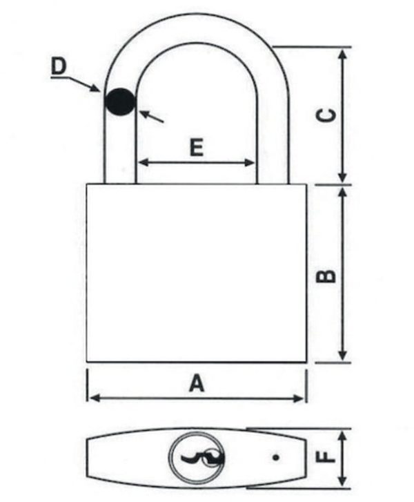 Bizline <br> Cadenas de consignation nylon avec anse aluminium 38 mm rouge <br> Réf BI :  BIZ230111 <br> Réf Fab :  230111 <br> EAN13 :  3700882116949
