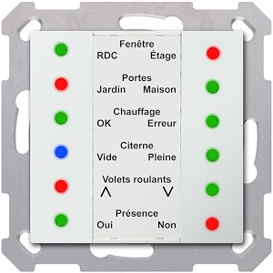 MDT Technologie Écran LED 55 KNX, blanc pur brillant. Avec 12 LED RGB.  Réf Rexel : BIMDTSCN-LED55.01   Réf Fab : SCN-LED55.01  EAN13  :  4251916111519