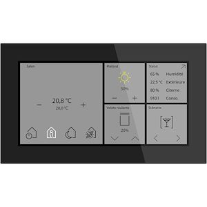 M.D.T Écran tactile KNX Smart 6pouces en finition verre, noir.    Réf Rexel : BIMDTBE-GTS06TS.01S    Réf Fab :  BE-GTS06TS.01S     EAN13 :   4251916114046