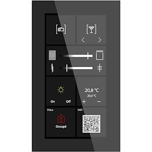 M.D.T Écran tactile KNX Smart Plus 6pouces en finition verre, noir.    Réf Rexel : BIMDTBE-GTSP6TS.01S    Réf Fab : BE-GTSP6TS.01S     EAN13 :  4251916114060
