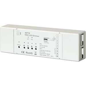 Euro pole  Contrôleur KNX RGBW 12/24VDC IP20. Classe III.  Réf Rexel : BIPOL45712   Réf Fab :  45712   EAN13 :  3666592006003