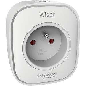 Schneider Electric Wiser - prise connectée / répéteur zigbee 13A  Réf Rexel : BISCHCCTFR6500   Réf Fab :  CCTFR6500   EAN13 :   3606489917883