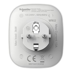 Schneider Electric Wiser - prise connectée / répéteur zigbee 13A  Réf Rexel : BISCHCCTFR6500   Réf Fab :  CCTFR6500   EAN13 :   3606489917883