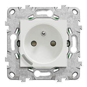 Schneider Electric Wiser Unica - Prise 2P+T connectée - 16A - zigbee - Blanc  Réf Rexel : BISCHNU555918  Réf Fab :  NU555918   EAN13 :   3606481038159
