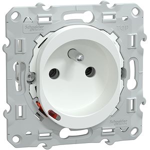 Schneider Electric Wiser Ovalis - Prise 2P+T connectée - 16A - zigbee - Blanc  Réf Rexel : BISCHS320559   Réf Fab :  S320559   EAN13 :   3606482163454