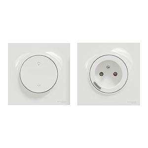 Schneider Electric Wiser Odace - Kit commande sans fils et prise connectée zigbee 3.0  Réf Rexel : BISCHS520559K   Réf Fab : S520559K   EAN13 :   3606486017937