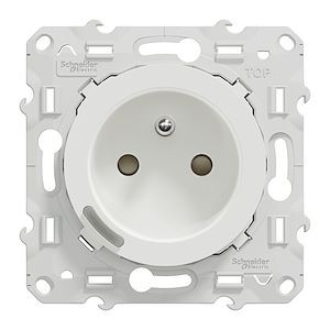 Schneider Electric Wiser Odace - Prise 2P+T connectée - 16A - zigbee - Blanc Réf Rexel : BISCHS520559  Réf Fab :  S520559  EAN13 :  3606481038180