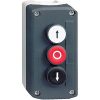 Schneider electric Harmony boite - 3 boutons poussoirs D=22 - blanc /rouge /noir   Réf Rexel : BISCHXALD324   Réf Fab :  XALD324    EAN13 :  3389110114546
