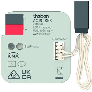Theben Passerelle Split Unit KNX à récepteur Infrarouge pour climatiseurs   Réf Rexel : BITHB4940320    Réf Fab : ACIR1KNX    EAN13 :  4003468492086