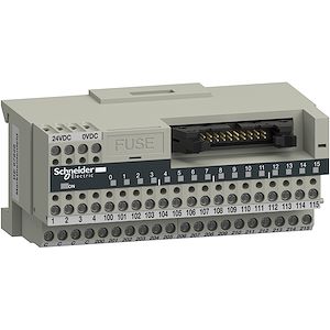 BISCHABE7H16_image 1 Schneider Electric Telefast ABE7 - embase de raccordement passive - 16 entrées ou sorties - DEL Réf Rexel : BISCHABE7H16C21 Réf Fab : : ABE7H16C21 EAN13 : 3389110251166