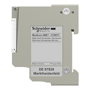 BISCHABET7H_image 4 Schneider Electric Telefast ABE7 - embase de raccordement passive - 16 entrées ou sorties - DEL Réf Rexel : BISCHABE7H16R11 Réf Fab : : ABE7H16R11 EAN13 : 3389110544947