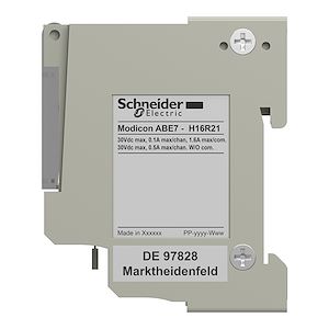 Schneider Electric Telefast ABE7 - embase de raccordement passive - 16 entrées ou sorties - DEL  Réf Rexel : BISCHHMIG3U  Réf Fab : 6ES7131-6BH01-0BA0   EAN13  : 3389110113983   Réf Rexel : BISCHABE7H16R21   Réf Fab :  ABE7H16R21  EAN13  :  3389110544961