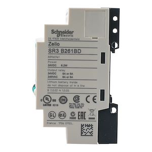 Schneider Electric Zelio Logic - relais intelligent modul.- 26 E/S - 24Vcc - horloge - affichage    Réf Rexel : BISCHSR3B261BD  Réf Fab : SR3B261BD    EAN13  : 3389110549980