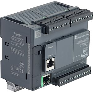 Schneider Electric Modicon M221, contrôleur 24E/S PNP, port Ethernet+série, 24VCC  Réf Rexel : BISCHTM221CE24T   Réf Fab :  : TM221CE24T   EAN13  :  3606480648786