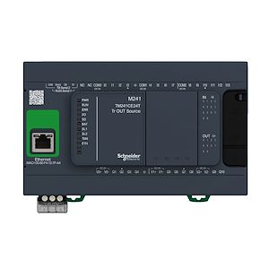 BISCHTM24_image 2 Schneider Electric Modicon M241, contrôleur 24E/S PNP, ports Ethernet+2 série, 24VCC Réf Rexel : BISIE6ES7531-7KF00-0AB0 Réf Fab : 6ES7531-7KF00-0AB0 Réf Rexel : BISCHTM241CE24T Réf Fab : TM241CE24T EAN13 : 3606480611193