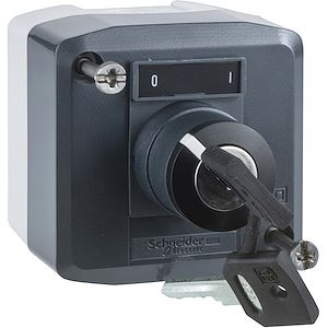 Schneider Electric Harmony boite - 1 bouton tournant D=22 à clé - 1F   Réf Rexel : BISCHXALD144   Réf Fab : XALD144   EAN13  : 3389110113983