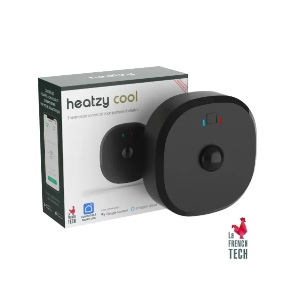 thermostat-connecté-heatzy-cool image.web_IMAGE Heatzy COOL Thermostat Connecté Intelligent pour Pompe à Chaleur et Climatiseurs Réf Rexel : BIHZCO0001 Réf Fab : HZCO0001 EAN13 : 0001