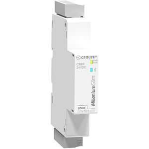Crouzet Kit Millenium Slim CB8R, 88983001 with connectors, 8 I/O, relay outputs, 24 VDC  Réf Rexel : BICRT88983901   Réf Fab :  88983901   EAN13  : 3593150048604