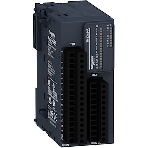 Schneider ElectricModicon TM3, module mixte 16 entrées 24VCC/8 sorties relais 2A, à vis  Réf Rexel : BISCHTM3DM24R   Réf Fab : TM3DM24R   EAN13  : 3606480611544