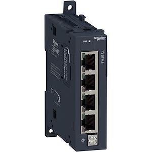 BISCHTM4_image 1 Schneider Electric Modicon TM4, module de communication switch Ethernet 4 connecteurs RJ45 Réf Rexel : BISCHTM4ES4 Réf Fab : TM4ES4 EAN13 : 3606480611216