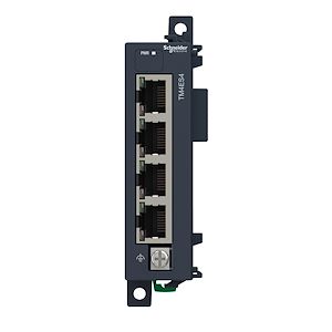 BISCHTM4_image 2 Schneider Electric Modicon TM4, module de communication switch Ethernet 4 connecteurs RJ45 Réf Rexel : BISCHTM4ES4 Réf Fab : TM4ES4 EAN13 : 3606480611216