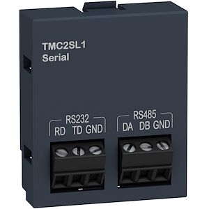 Schneider Electric Modicon M221, cartouche de communication, 1 port série, borne à vis  Réf Rexel : BISCHTMC2SL1   Réf Fab : TMC2SL1   EAN13 : 3606480649141