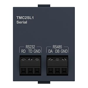 Schneider Electric Modicon M221, cartouche de communication, 1 port série, borne à vis  Réf Rexel : BISCHTMC2SL1   Réf Fab : TMC2SL1   EAN13 : 3606480649141