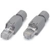 WAGO Connecteur ETHERNET RJ-45 Cat. 5 - T568A - AWG22 - Serre-câble sortie droite  Réf Rexel : BIWAG750-975  Réf Fab : 750-975   EAN13  : 4045454482480
