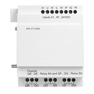 BISCHSR3_image 2 Schneider Electric Zelio Logic - module d'extension E/S TOR - 14 entrées/sorties - 24Vcc Réf BI : BISCHSR3XT141BD Réf Fab : SR3XT141BD EAN13 : 3389110550115