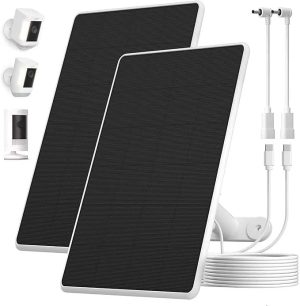 Aothaigro Panneau solaire pour caméra Ring - Chargeur solaire 6 W pour caméra Ring Stick Up et toute nouvelle caméra Spotlight Cam d'extérieur sans fil (batterie), charge rapide, support réglable, câble de 3 m   ref Fabricant:  Aothaigro    ASIN:  B0FS7WGR1Y
