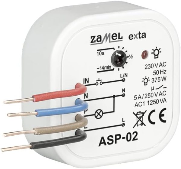 ZAMEL ASP-02 230V Recessed Stair Timer   Ref: Fabricant: Zamel1462944  ASIN: B01IPDYBIA