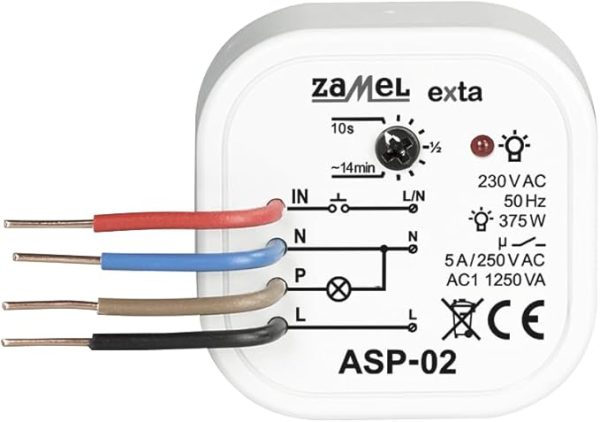 ZAMEL ASP-02 230V Recessed Stair Timer   Ref: Fabricant: Zamel1462944  ASIN: B01IPDYBIA
