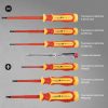 HÖGERT TECHNIK Lot de 12 outils électriciens isolés 1000 V tournevis manuel, tournevis plat et cruciforme, pinces, test de tension, coffret en plastique