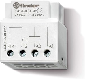Finder 133182304300PAS Relais à encastrer en Boîte/Derrière Boîte à boutons 1 NO 230 Vac 12 A sous 250 Vac1  ASINBI : B00RBYS9BA